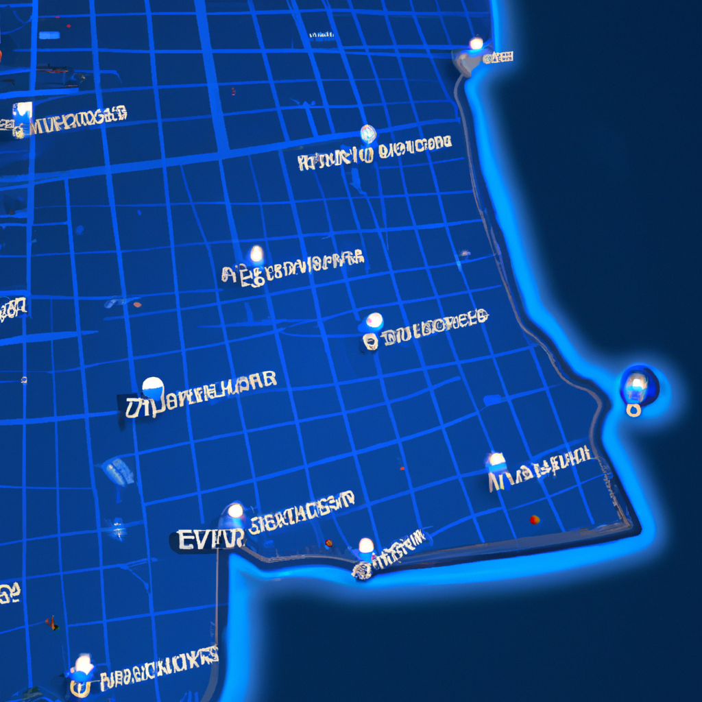 Service coverage map placeholder for Fenvynvyn Studios around Toronto and Ontario with blue markers